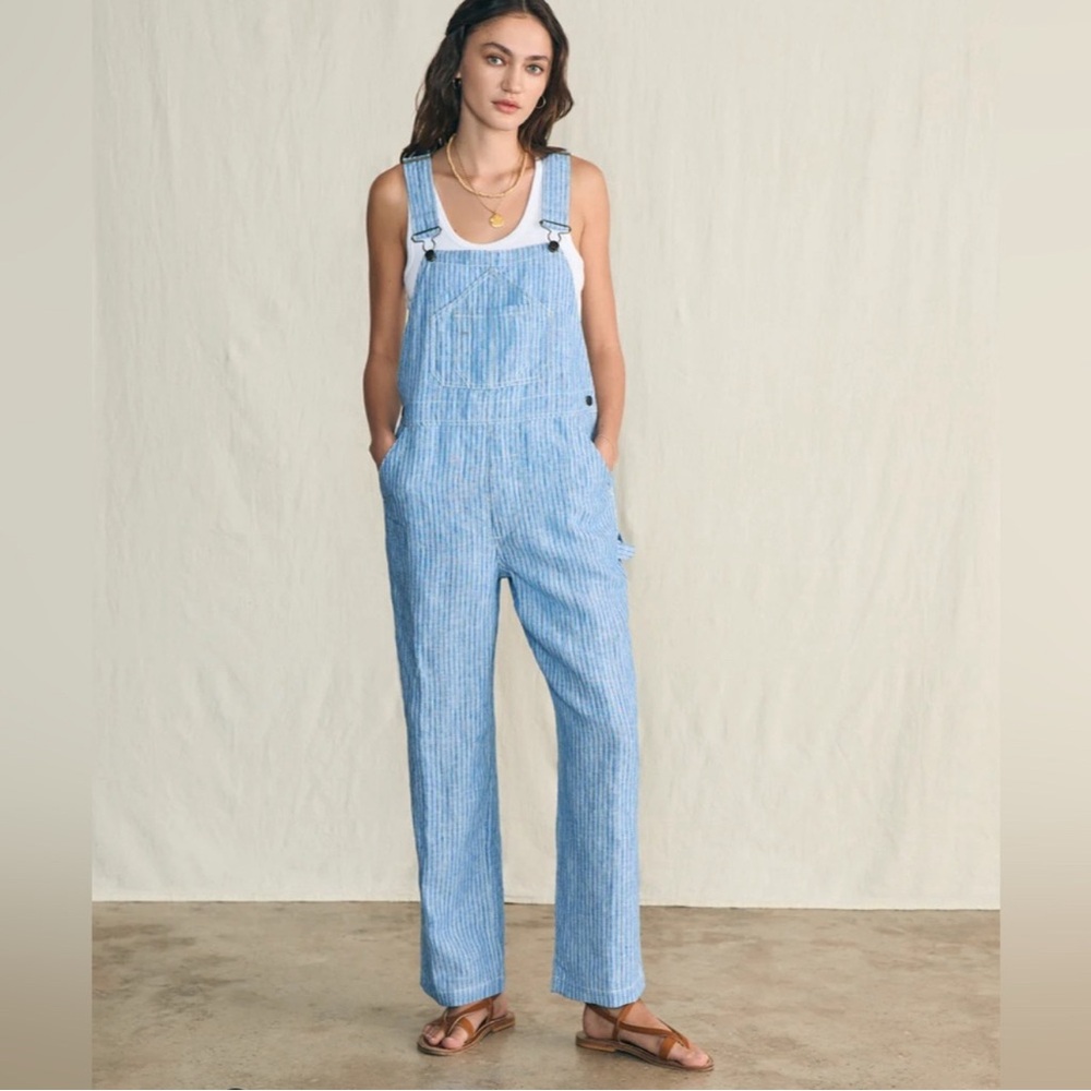 Faherty 100% Linen Mechanic Overall size XS